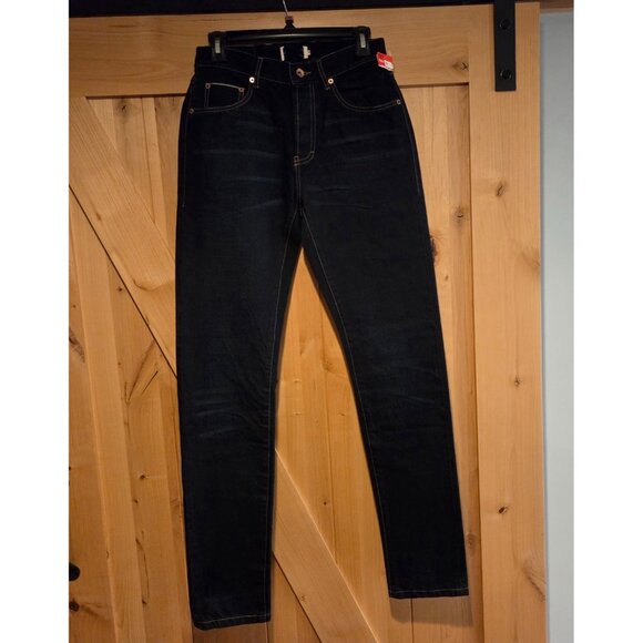 NWOT TAYLOR STITCH Men's Slim Jeans Size 28x33 Selvedge Dark Denim Button Fly